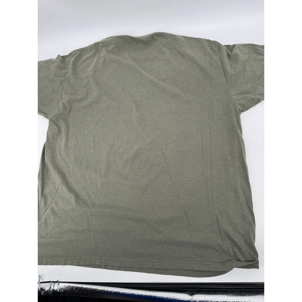 Levi's Graphic T-Shirt Mens 2XL Olive Green Geometric Batwing‎ Logo Tee